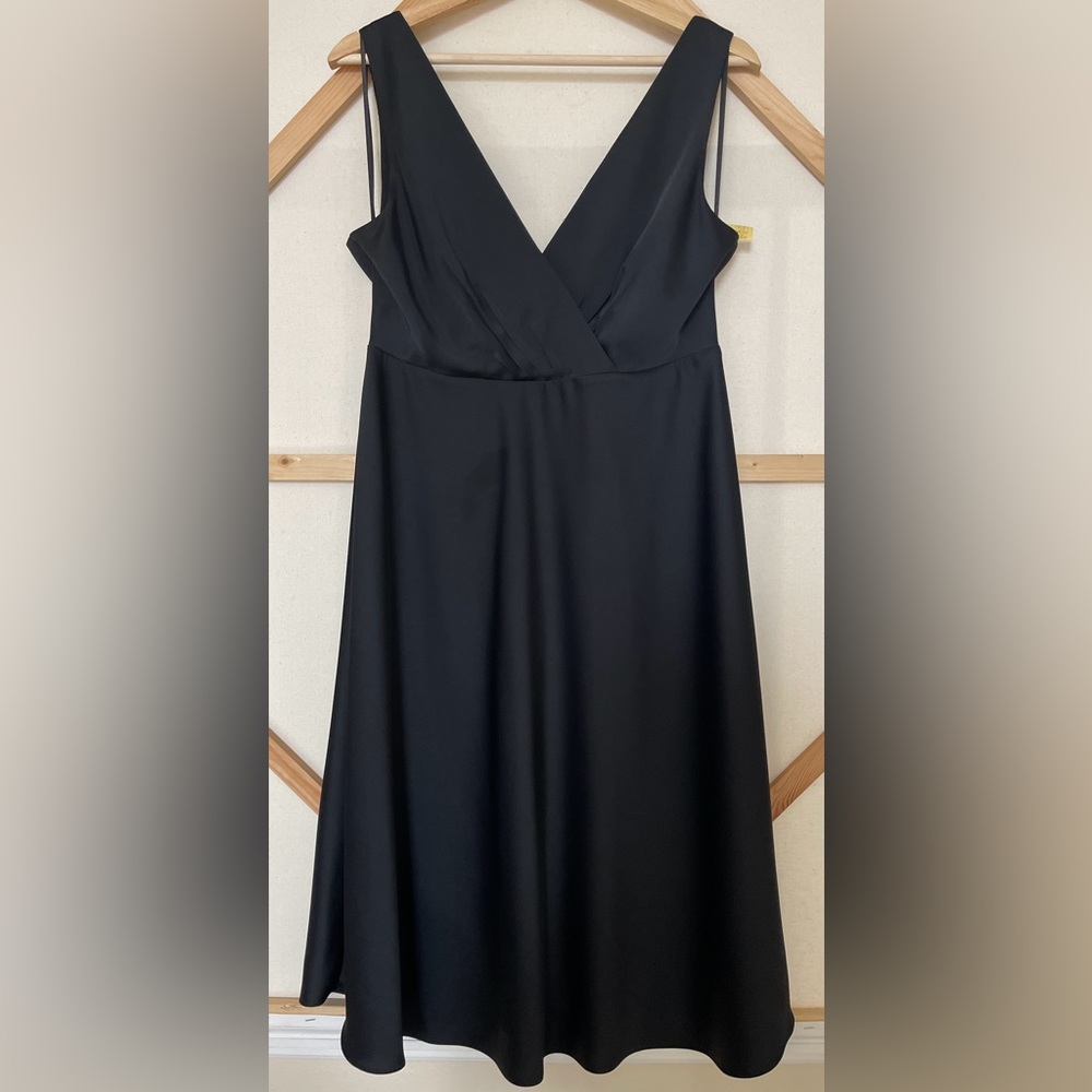 J. Crew Black V-Neck V-Back A-Line Cocktail Dress Sz 10